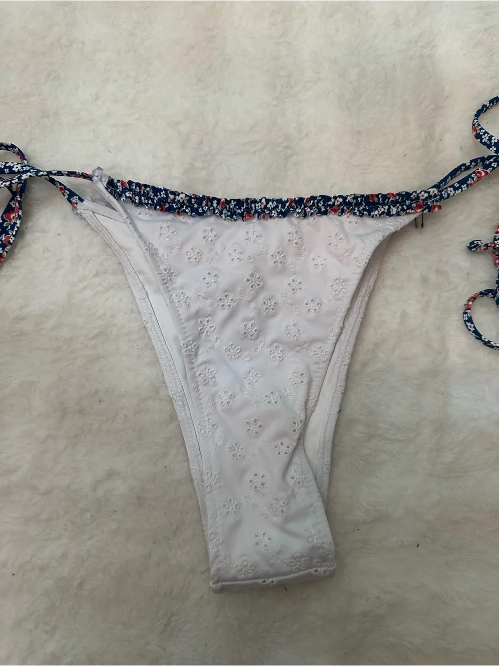 New! Frankie's Bikinis Garden Eyelet Divine Skimpy Bikini Bottom 39322